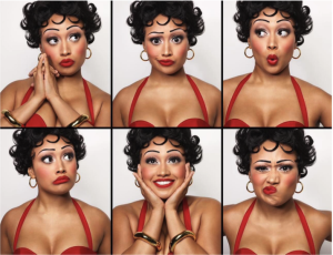Jasmine Rogers in costume as Betty Boop for the Musical BOOP! The Betty Boop Musical